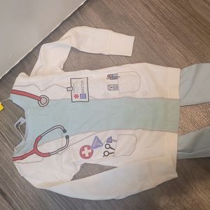 3t pajama set long sleeve doctor smock themed.